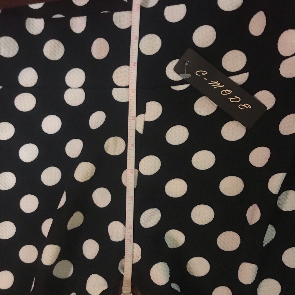 🆕C-Mode PolkaDotsBlk/Wht Leggings-OneSizeFitsMost - Picture 3 of 6